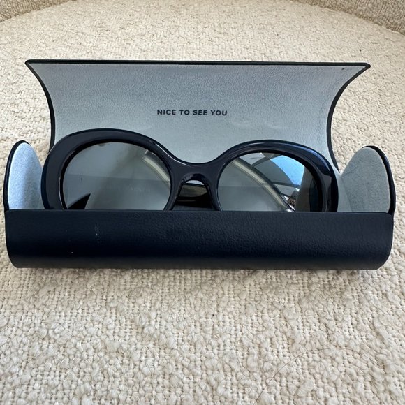 Warby Parker Navy Blue Round Sunglasses Lola main image 4